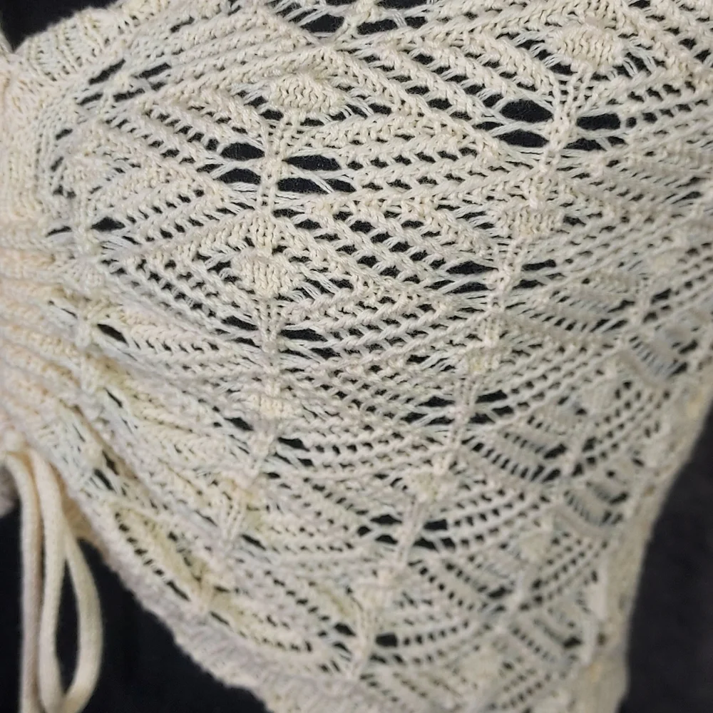 Stitch & Pine Women XS Y2K Crochet Lace Crop Top